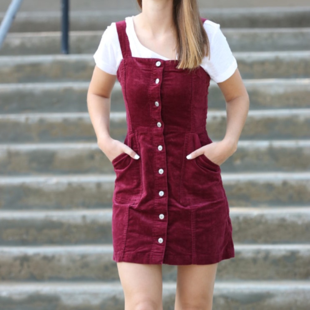 H&M Divided Overall Corduroy Dress